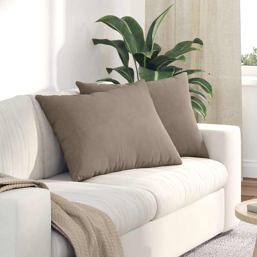 JUNG Vida Sofakissen 2 Stück Taupe 70 x 50 cm Stoff