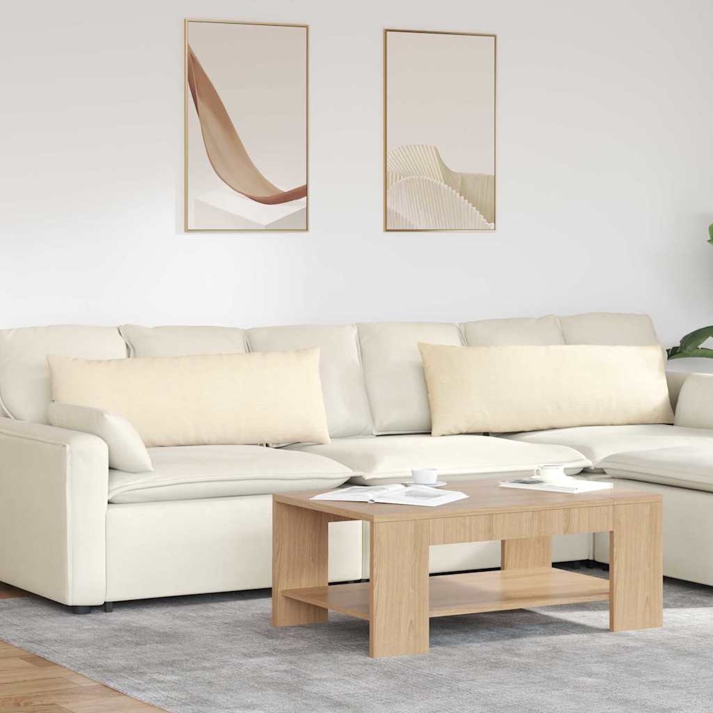 JUNG Vida Sofakissen 2 Stück Creme 120 x 40 cm Cordstoff