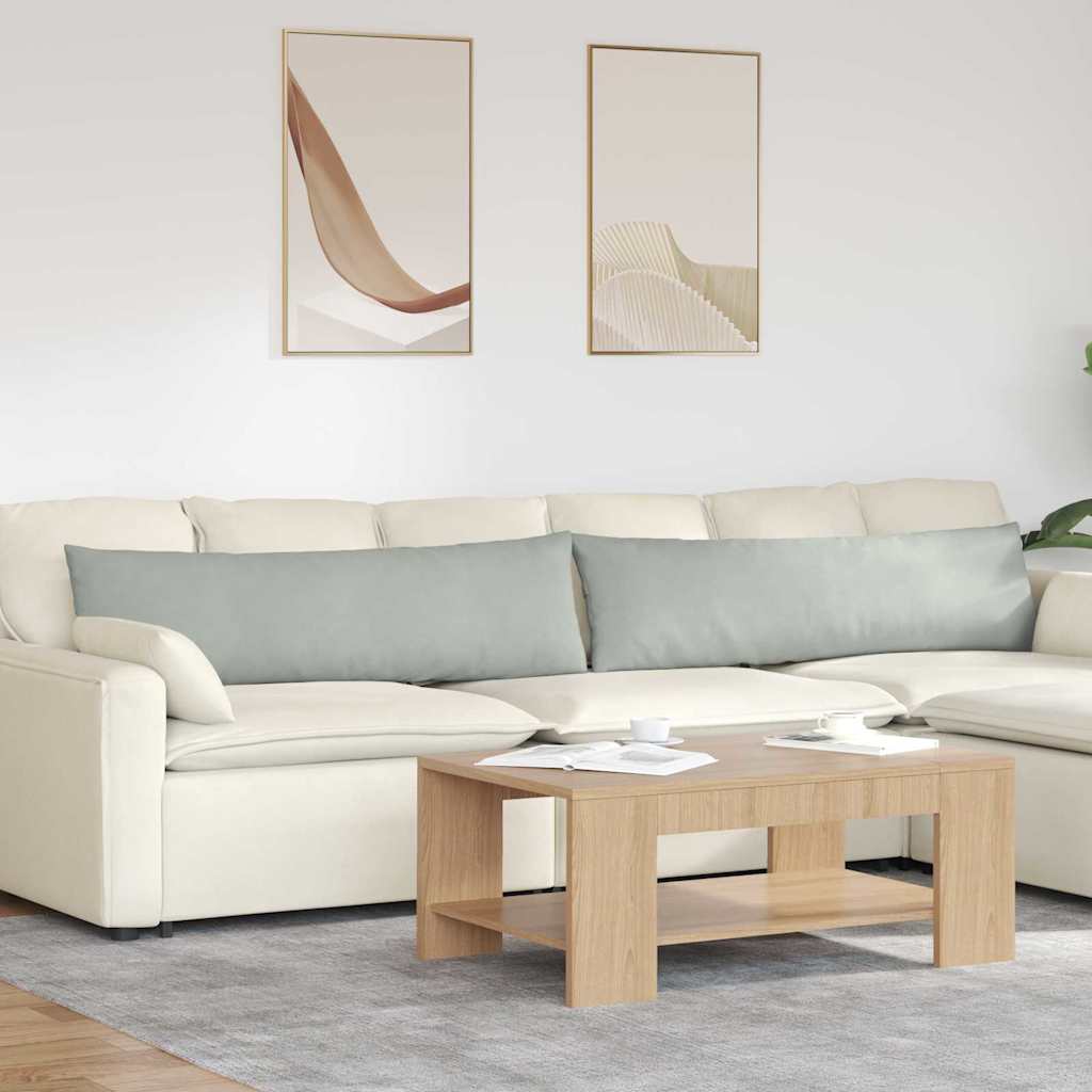 JUNG Vida Sofakissen 2 Stück Hellgrau 145 x 40 cm Cordstoff