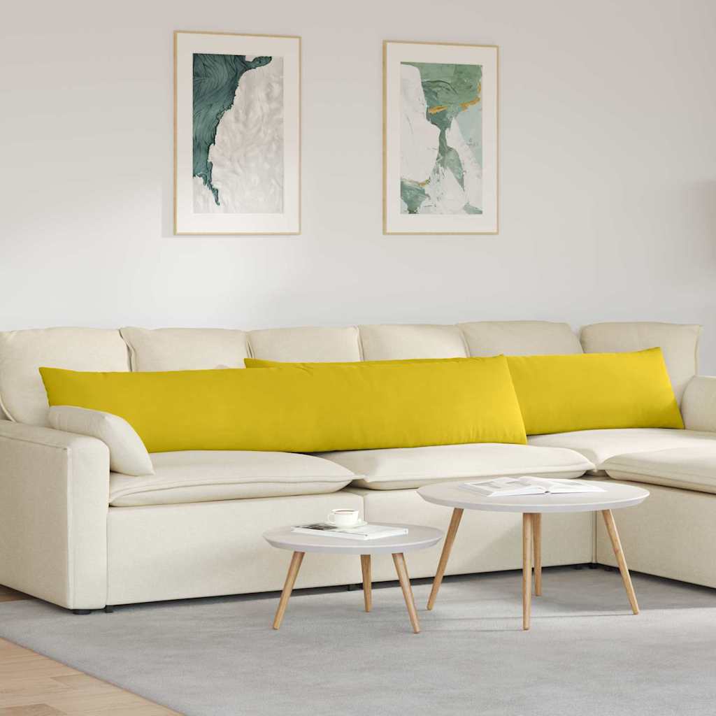 JUNG Vida Sofakissen 2 Stück Gelb 200 x 40 cm Cordstoff