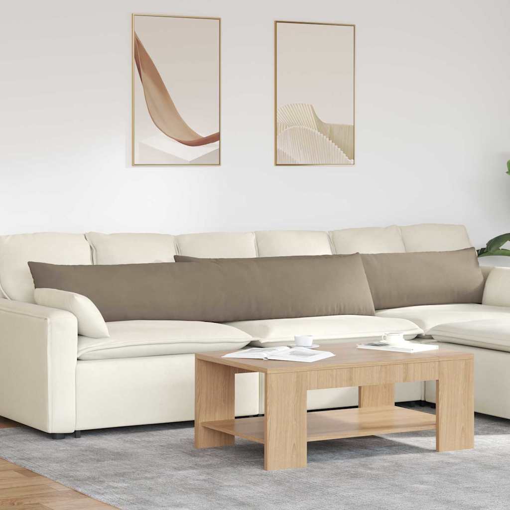 JUNG Vida Sofakissen 2 Stück Taupe 200 x 40 cm Stoff