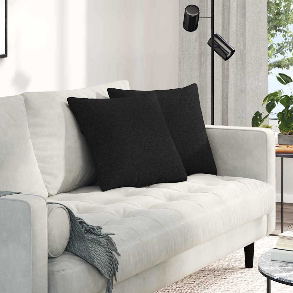 JUNG Vida Sofakissen 2 pcs Schwarz 45 x 45 cm Stoff