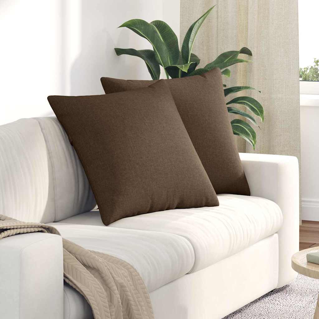 JUNG Vida Sofakissen 2 pcs Braun 80 x 80 cm Stoff