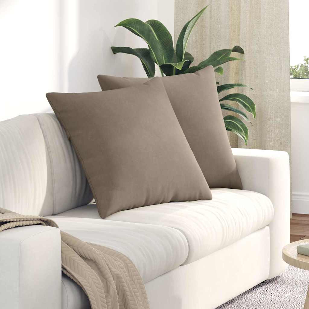 JUNG Vida Sofakissen 2 Stück Taupe 80 x 80 cm Stoff