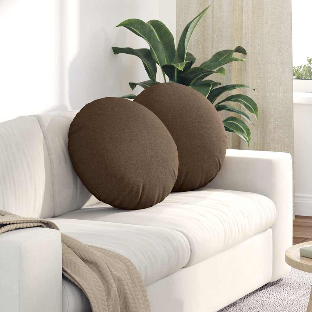 JUNG Vida Sitzkissen 2 pcs Braun Ø50 x 19 cm Stoff