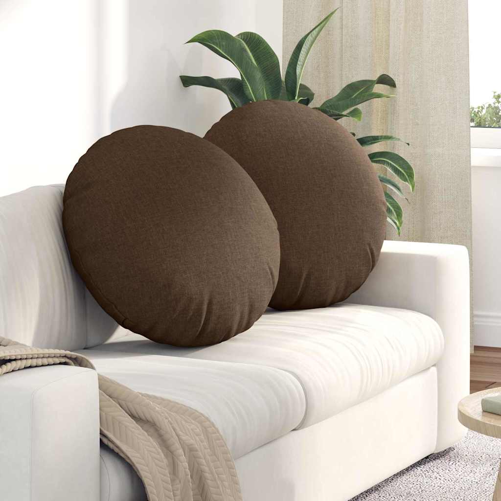 JUNG Vida Sitzkissen 2 pcs Braun Ø60 x 21 cm Stoff