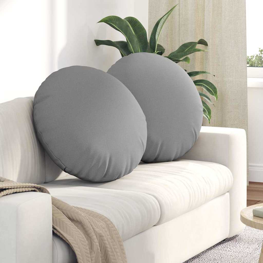 JUNG Vida Sitzkissen 2 pcs Wolkengrau Ø60 x 21 cm Stoff