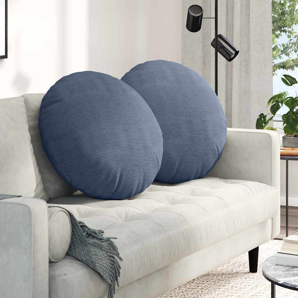JUNG Vida Sitzkissen 2 pcs Blau Ø 60 cm Cordstoff