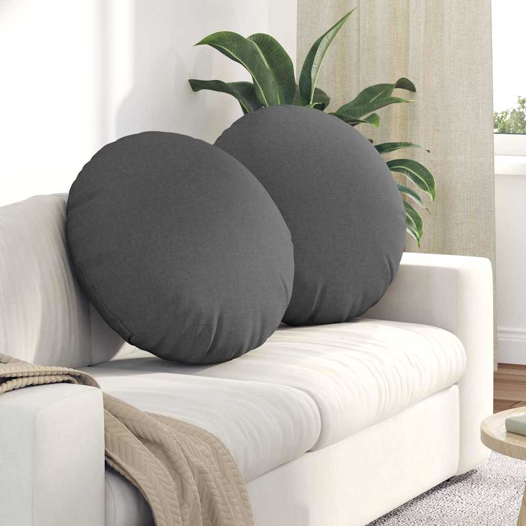 JUNG Vida Sitzkissen 2 pcs Dunkelgrau Ø80 x 29 cm Stoff