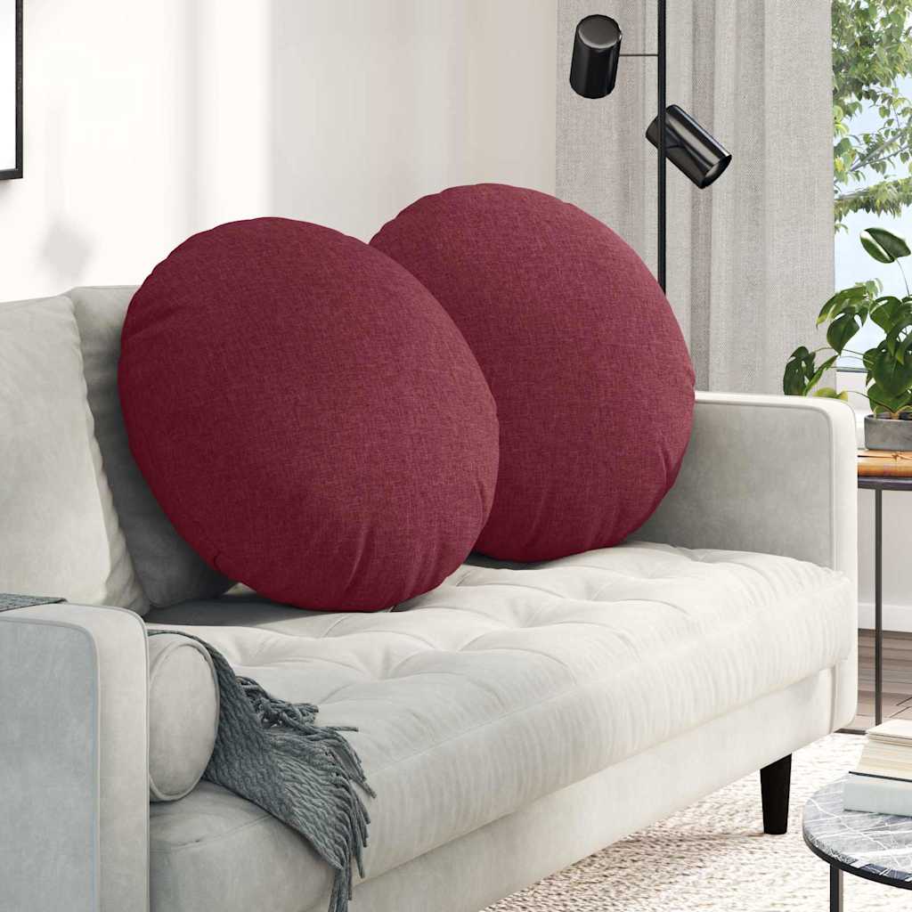 JUNG Vida Sitzkissen 2 pcs Weinrot Ø80 x 29 cm Stoff