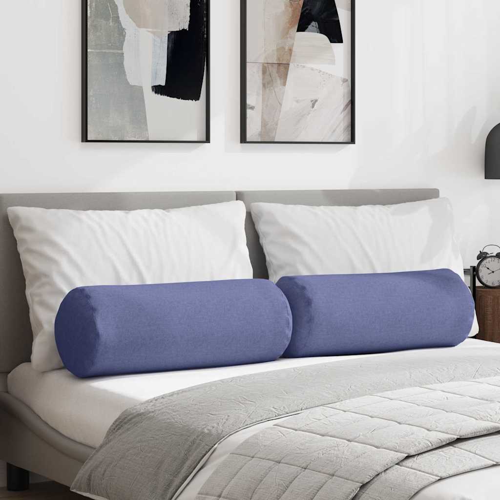 JUNG Vida Bolsterkissen 2 Stück Jeans blau Ø 25 x 70 cm Stoff