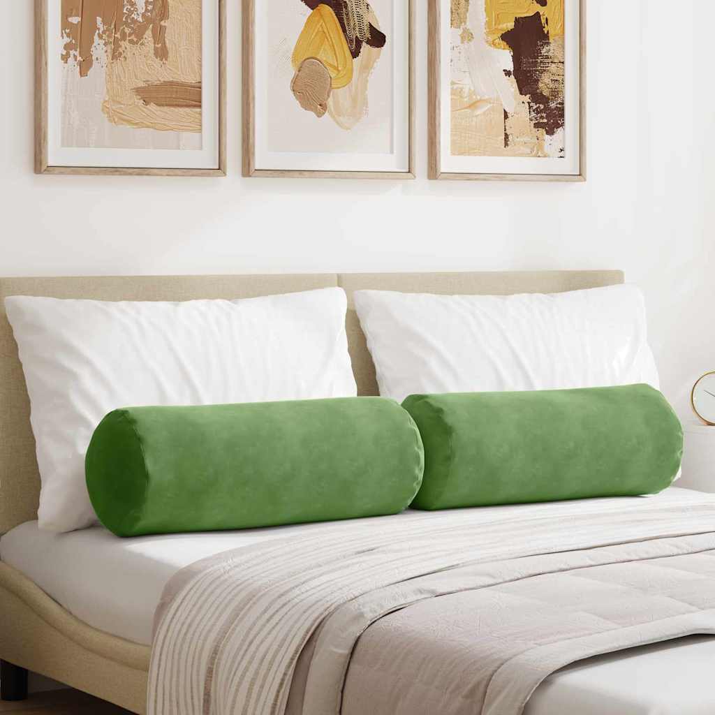 JUNG Vida Bolsterkissen 2 Stück Hellgrün Ø 25 x 70 cm Cordstoff