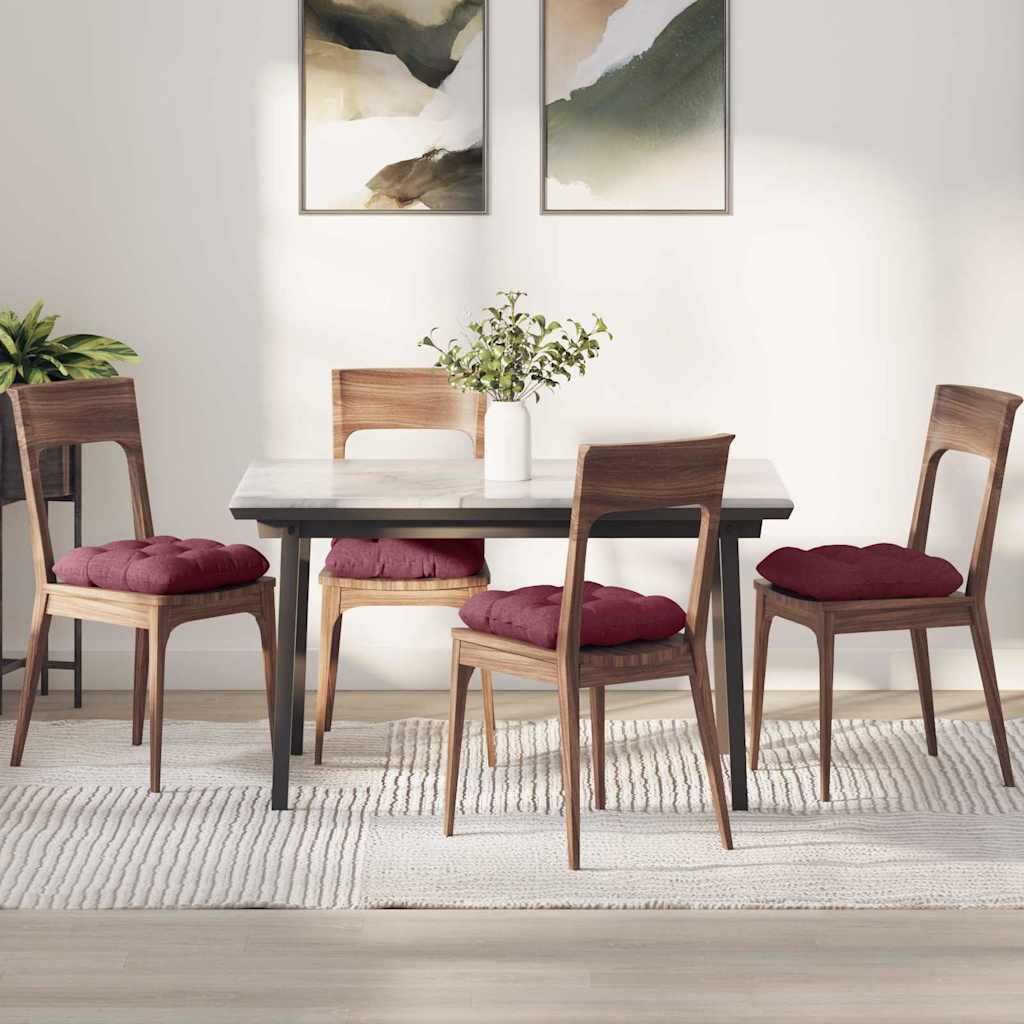 JUNG Vida Sitzkissen 4 pcs Weinrot 45 x 45 x 12 cm Stoff