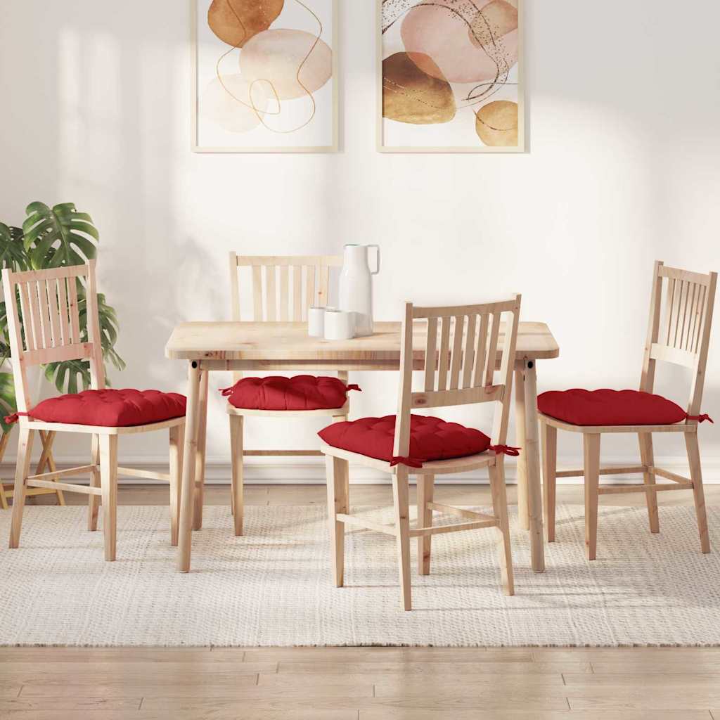 JUNG Vida Sitzkissen 4 pcs Rot 40 x 40 x 6 cm Stoff