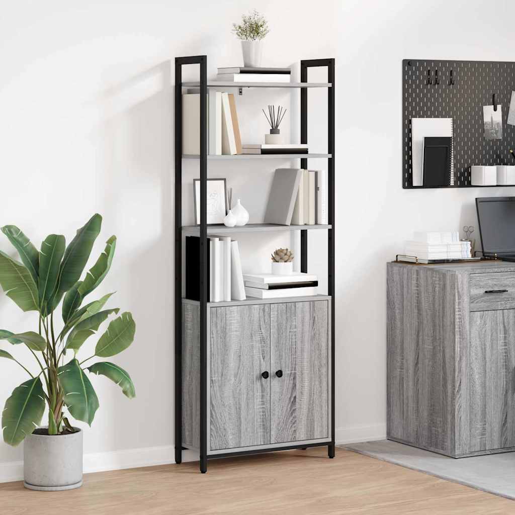 JUNG Vida Bücherregal Graues Sonoma 60 x 24 x 161 cm Holzwerkstoff