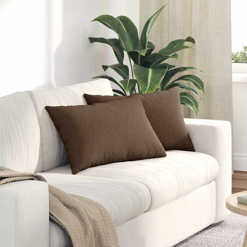 JUNG Vida Sofakissen 2 pcs Braun 60 x 40 cm Stoff