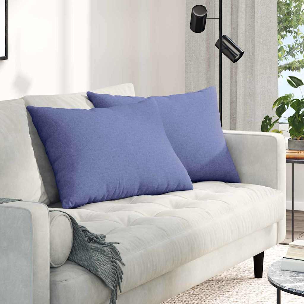 JUNG Vida Sofakissen 2 pcs Jeans blau 70 x 50 cm Stoff