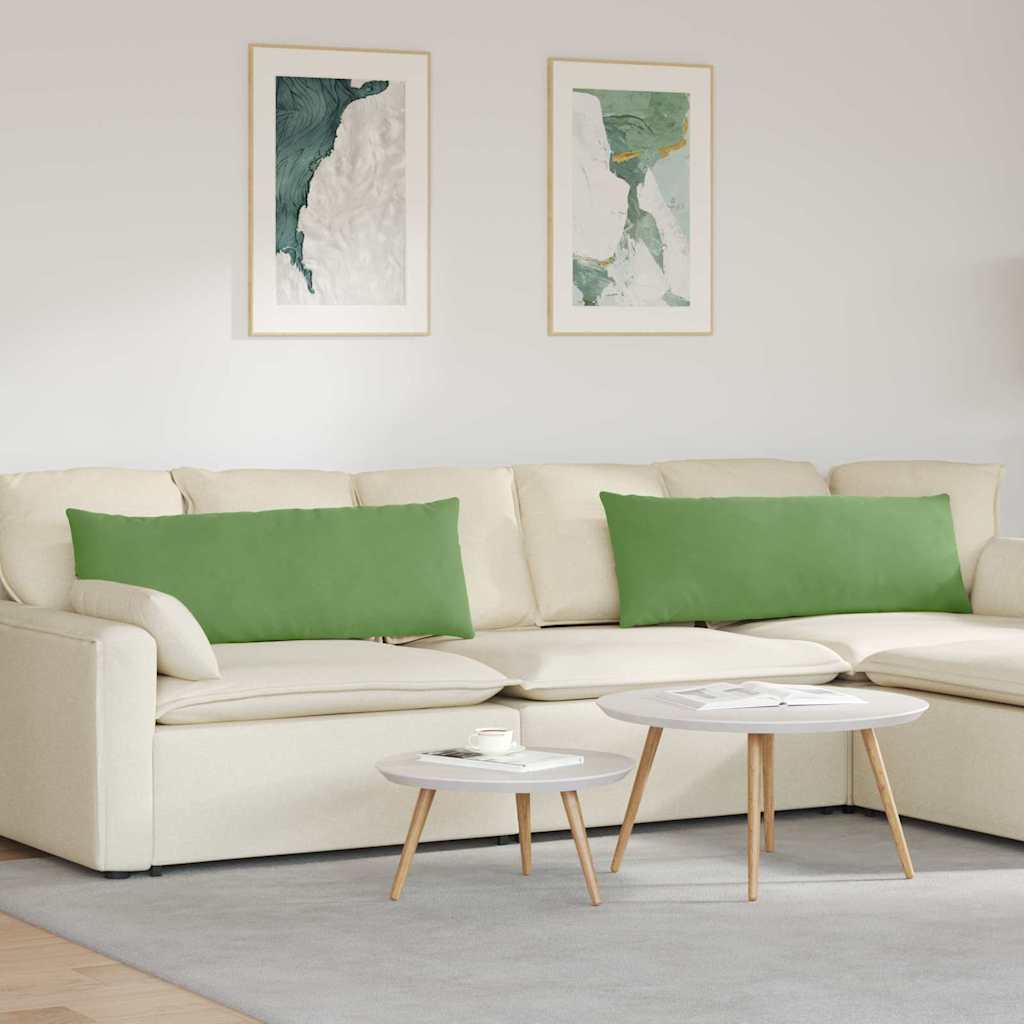 JUNG Vida Sofakissen 2 Stück Hellgrün 120 x 40 cm Cordstoff
