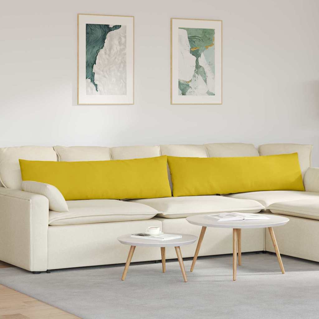 JUNG Vida Sofakissen 2 Stück Gelb 145 x 40 cm Cordstoff