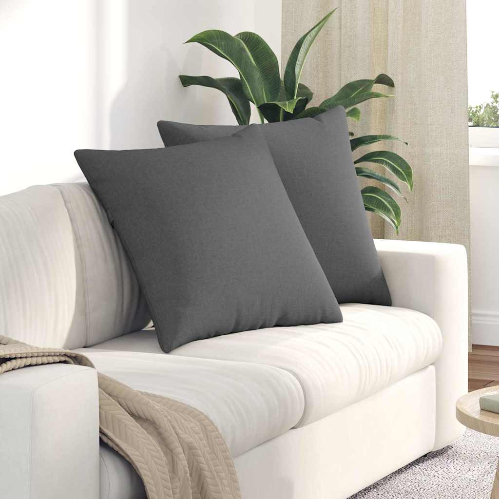 JUNG Vida Sofakissen 2 pcs Dunkelgrau 60 x 60 cm Stoff
