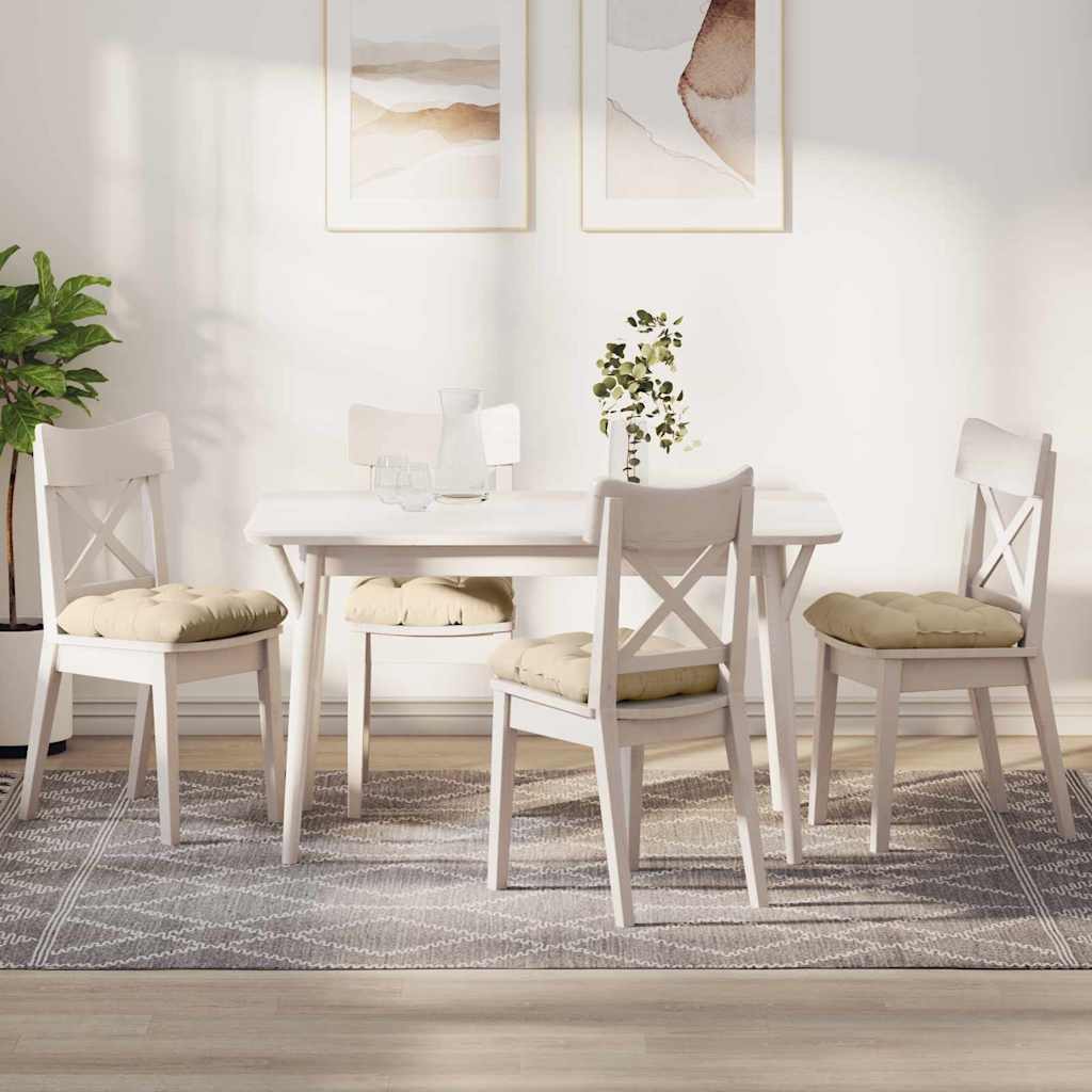 JUNG Vida Sitzkissen 4 pcs Creme 45 x 45 cm Mikrofaserstoff