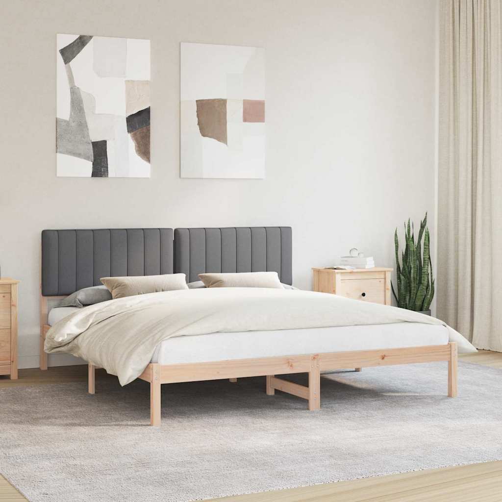 JUNG Vida Bettgestell mit gepolstertem Kopfteil Dunkelgrau 180 x 200 cm