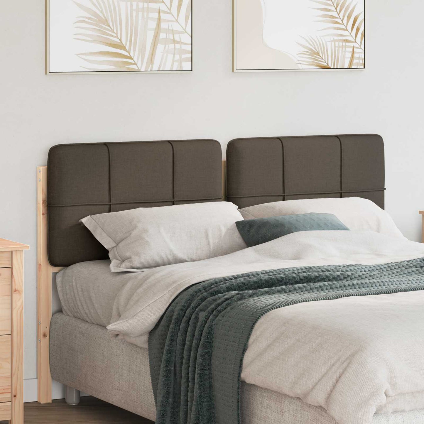 JUNG Vida Gepolstertes Kopfteil mit Kopfteil Braun und Taupe 140 cm