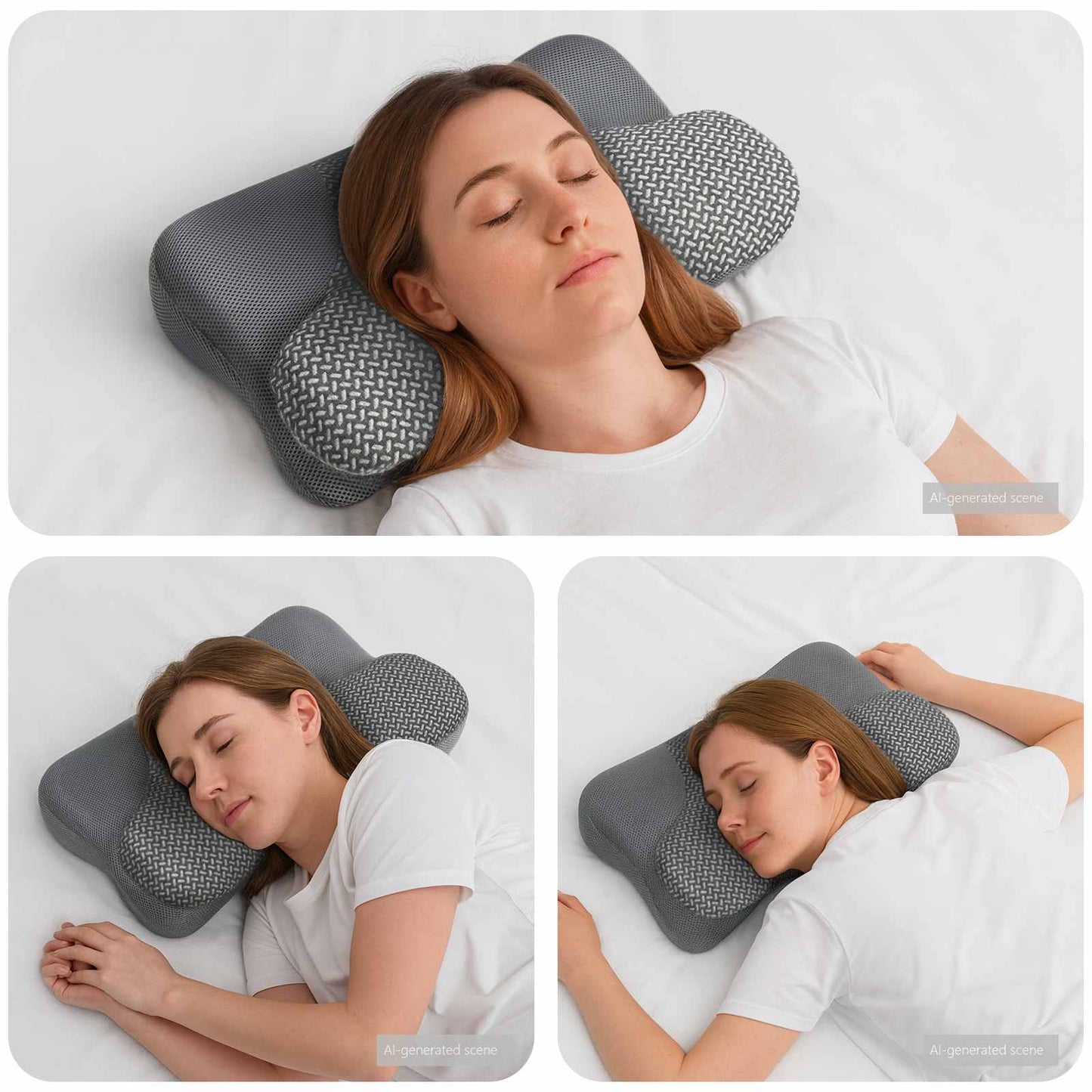 JUNG Vida Kopfkissen mit Kissen Grau 59 x 38 x 14 cm Polyester