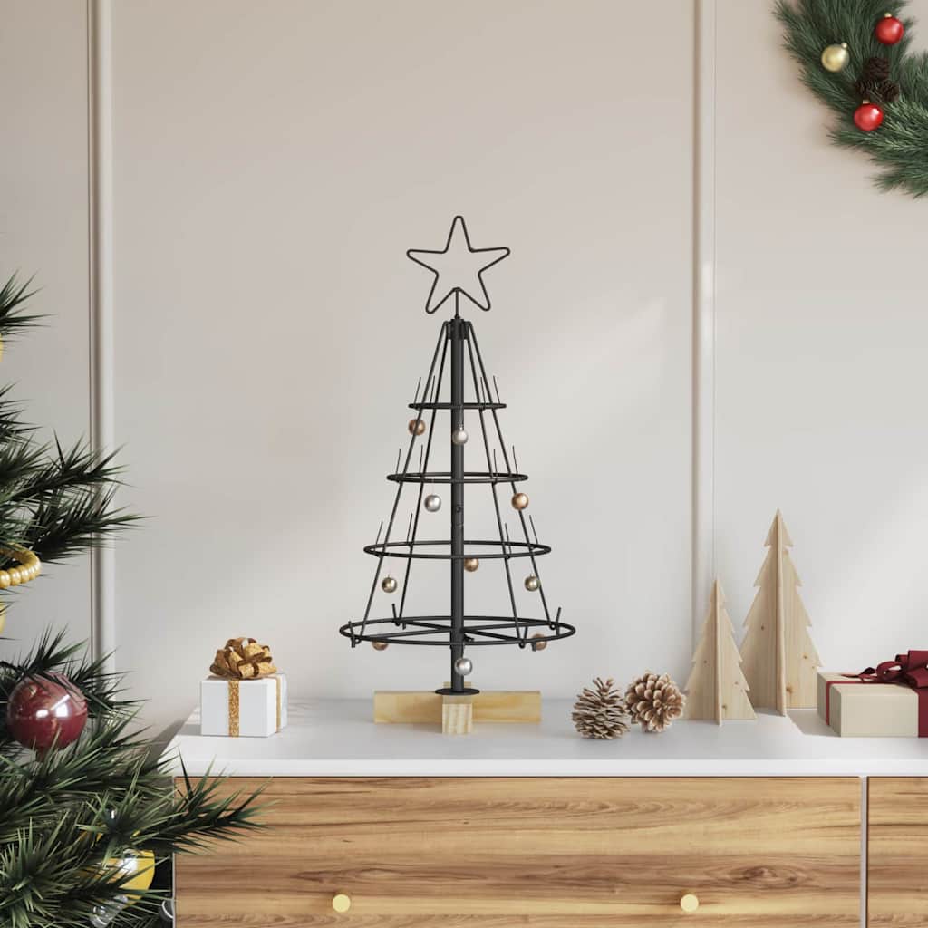 JUNG Vida Weihnachtsdeko mit Ständer Schwarz 60 cm Stahl