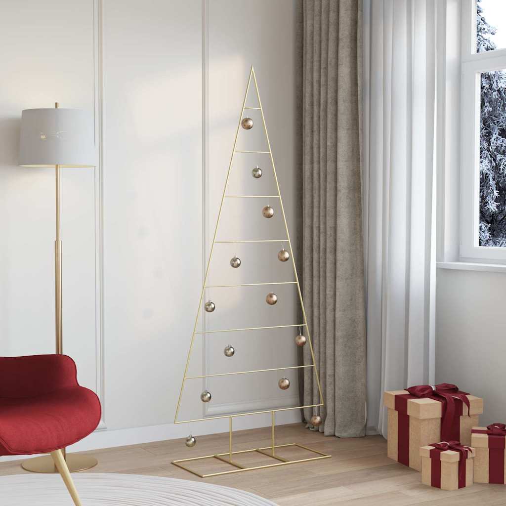 JUNG Vida Metall Weihnachtsbaum Gold 181 cm Pulverbeschichteter Stahl