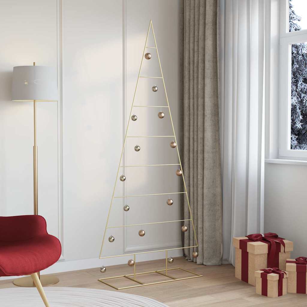 JUNG Vida Metall Weihnachtsbaum Gold 211 cm Pulverbeschichteter Stahl