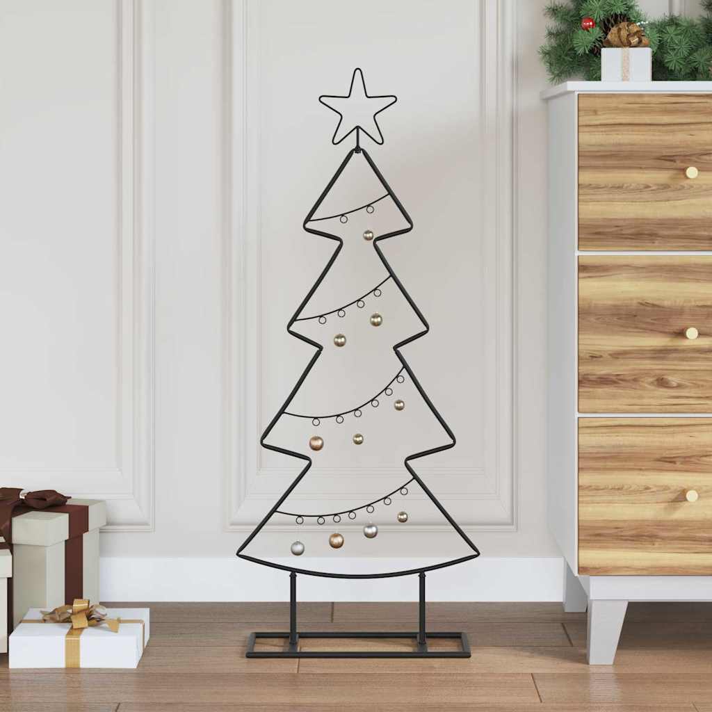 JUNG Vida Metall Weihnachtsbaum mit Ständer Schwarz 90,5 cm Stahl