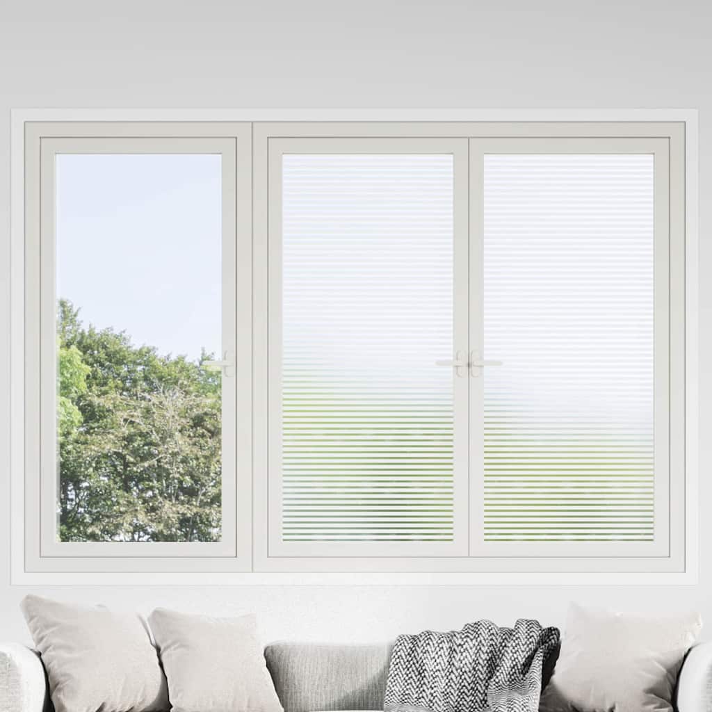 JUNG Vida Selbstklebende Fensterfolie Mattierte Streifen 90 x 1000 cm PVC