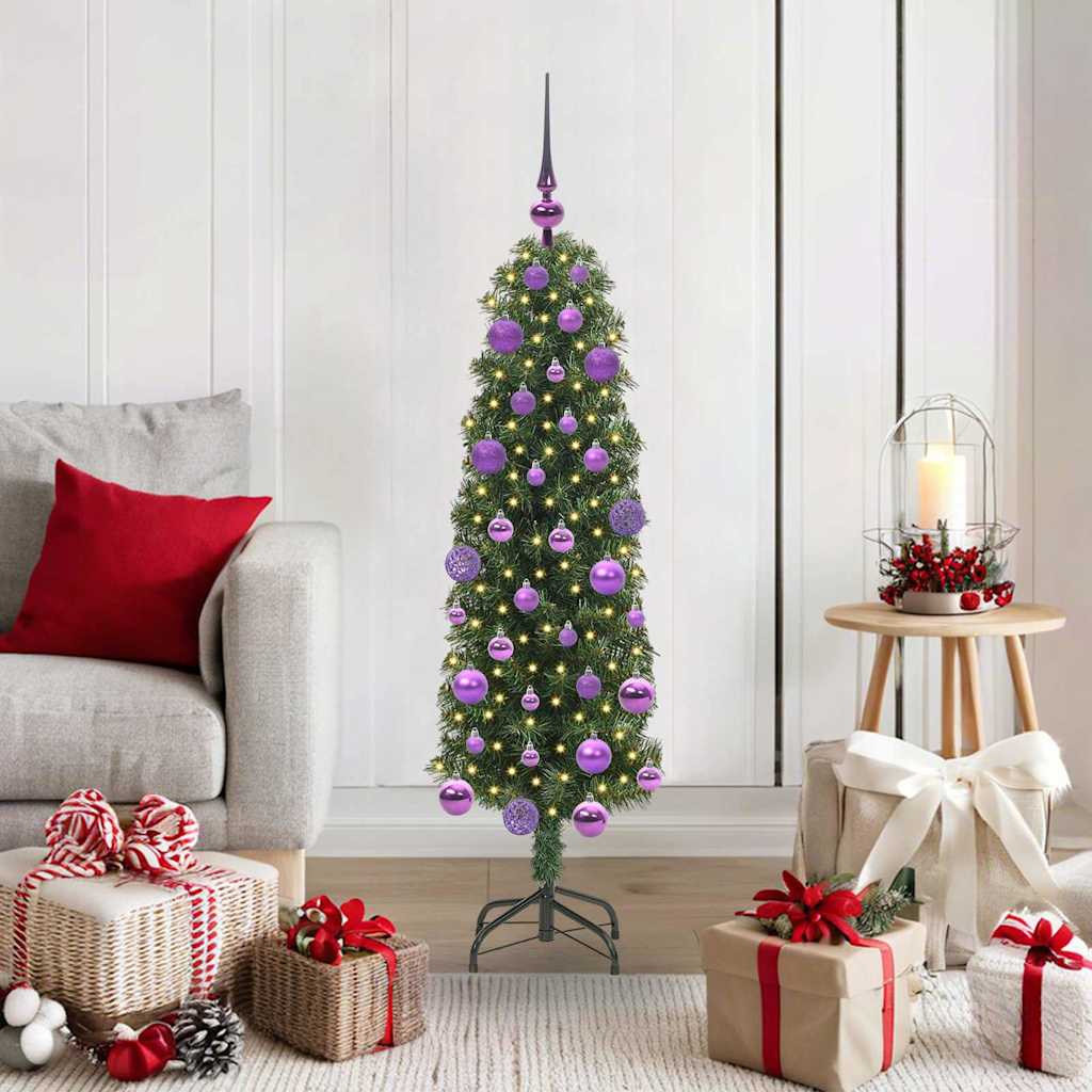 JUNG Vida Künstlicher Weihnachtsbaum mit 150 LEDs mit Ständer Grün 120 cm