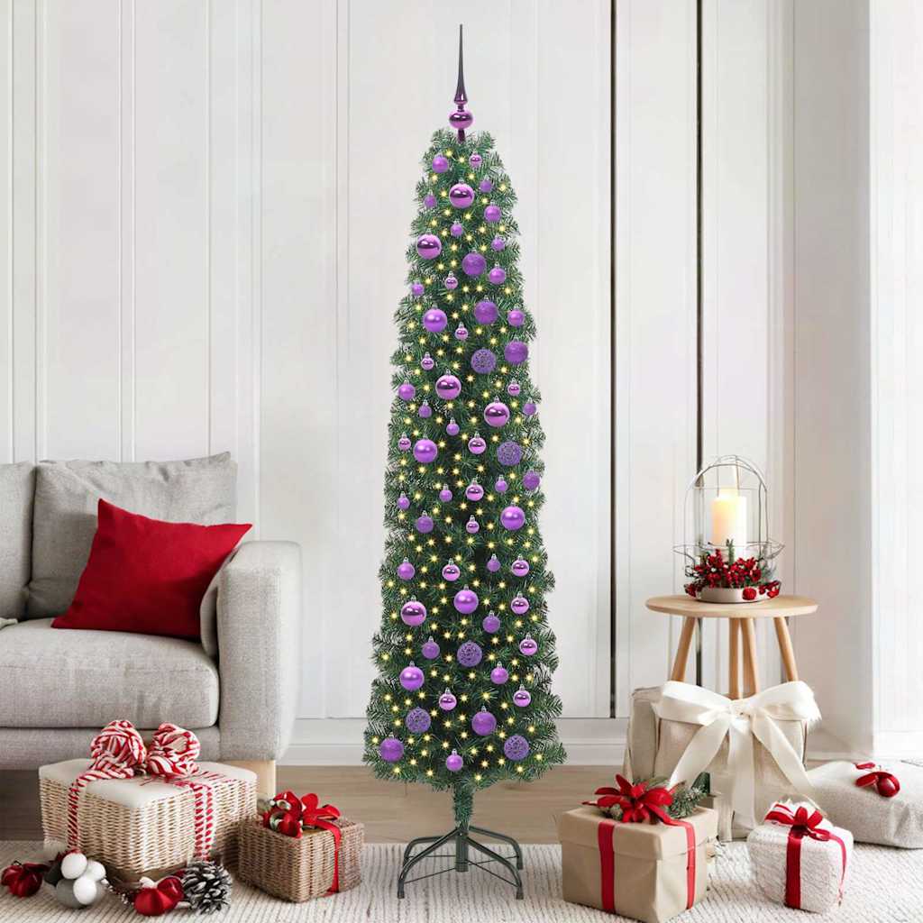 JUNG Vida Künstlicher Weihnachtsbaum mit 300 LEDs mit Ständer Grün 180 cm