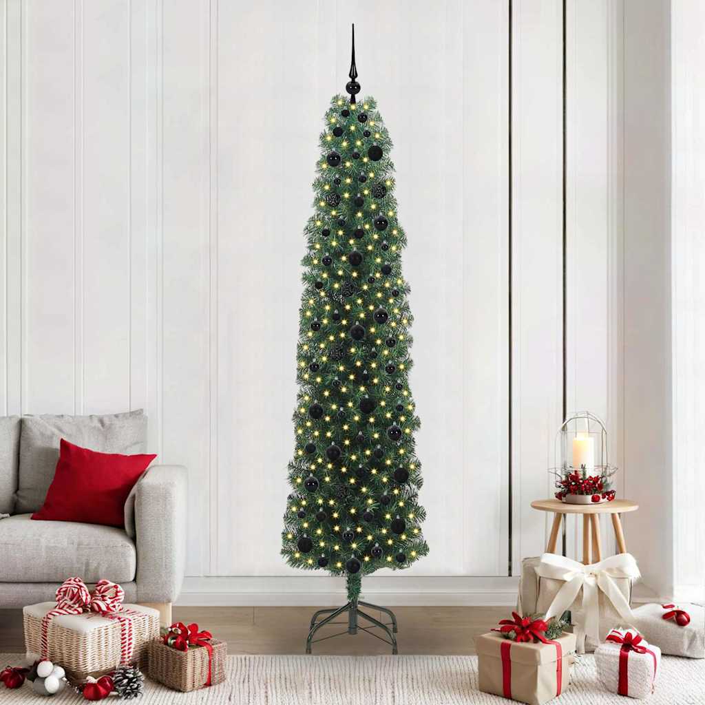 JUNG Vida Künstlicher Weihnachtsbaum mit 300 LEDs mit Ständer Grün 210 cm