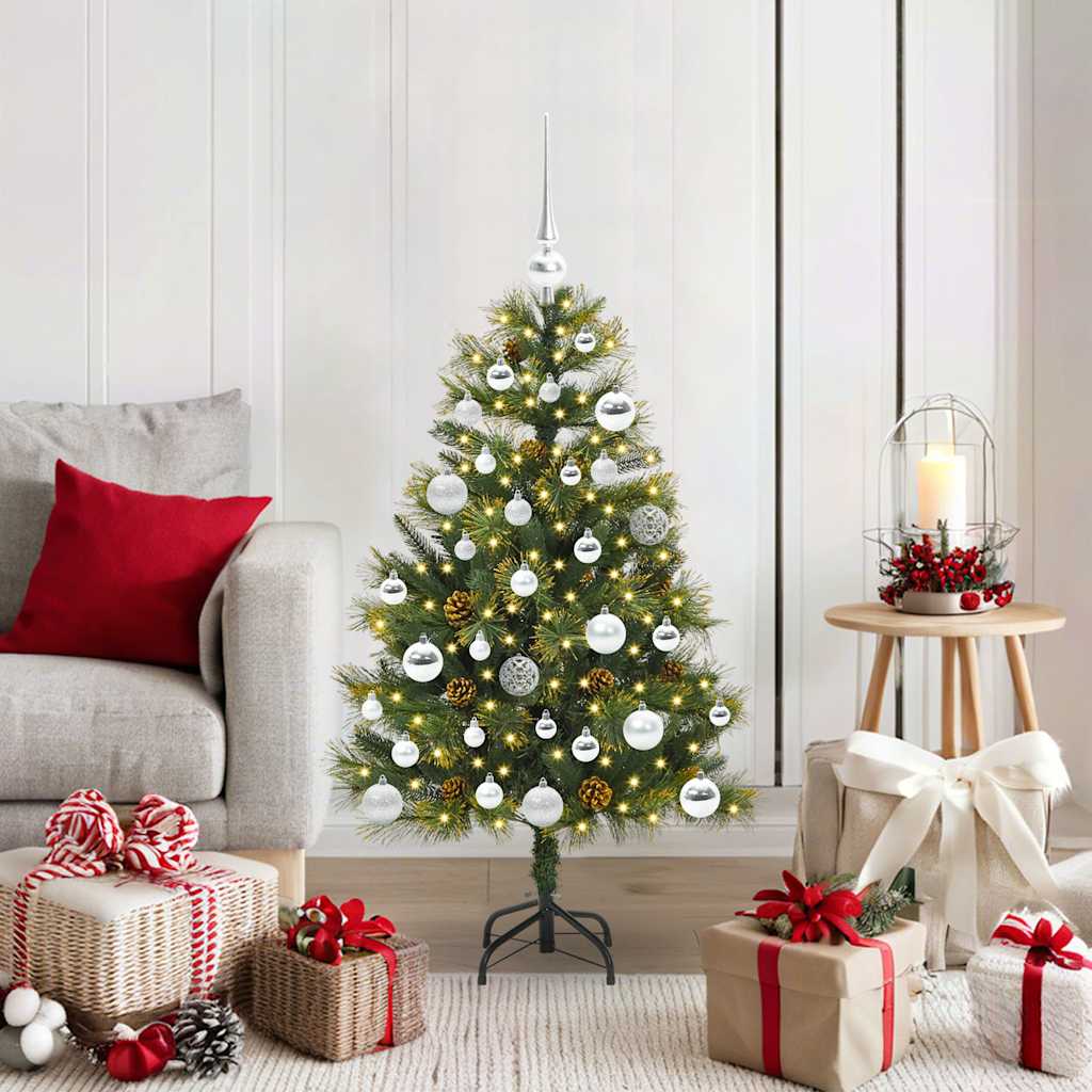 JUNG Vida Künstlicher klappbarer Weihnachtsbaum mit Tannenzapfen 150 cm