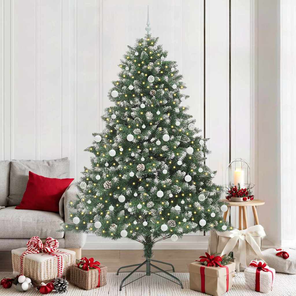 JUNG Vida Künstlicher Weihnachtsbaum mit 300 LEDs mit Ständer Grün 210 cm