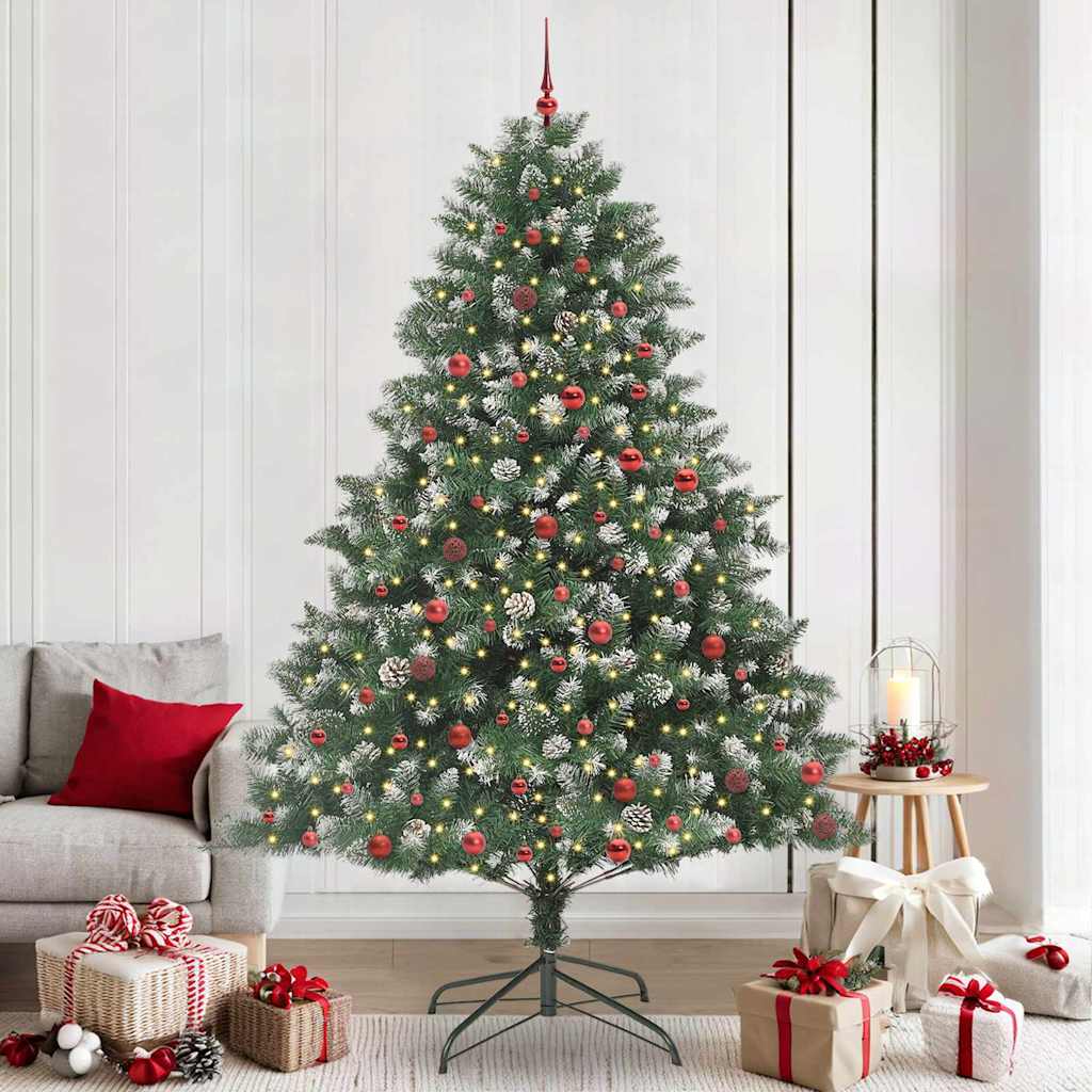 JUNG Vida Künstlicher Weihnachtsbaum mit 300 LEDs mit Ständer Grün 240 cm
