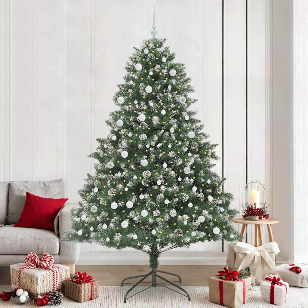 JUNG Vida Künstlicher Weihnachtsbaum mit 300 LEDs mit Ständer Grün 240 cm
