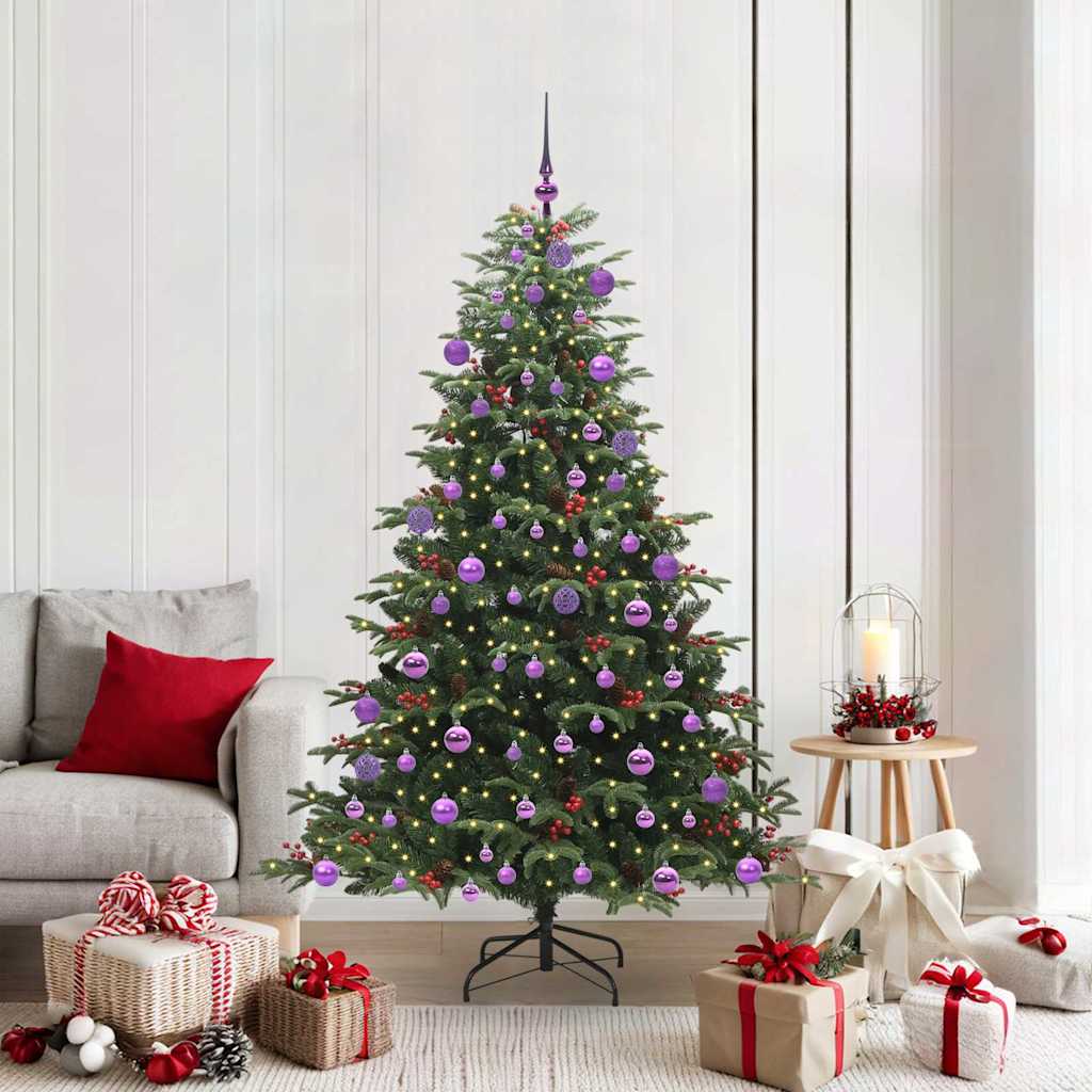JUNG Vida Künstlicher Weihnachtsbaum mit 300 LEDs mit Ständer Grün 180 cm