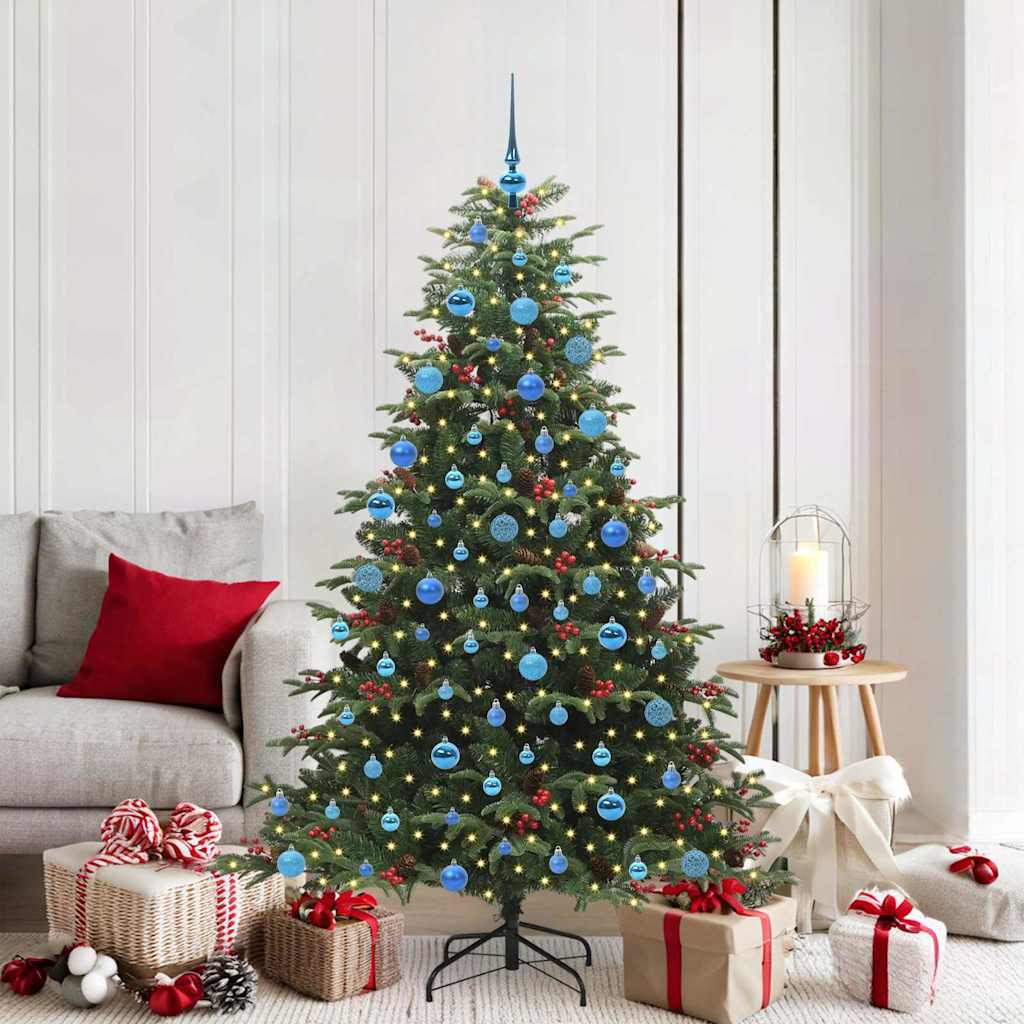 JUNG Vida Künstlicher Weihnachtsbaum mit 300 LEDs mit Ständer Grün 180 cm