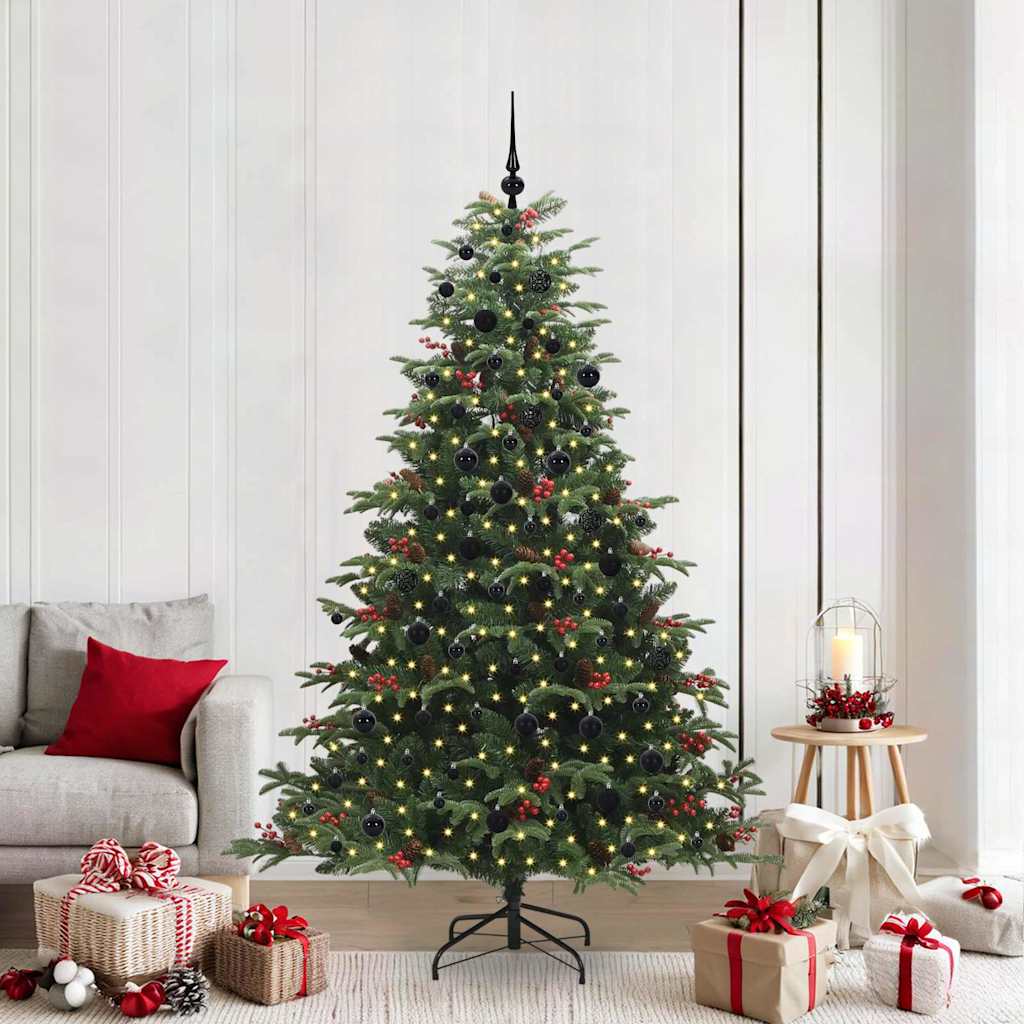 JUNG Vida Künstlicher Weihnachtsbaum mit 300 LEDs mit Ständer Grün 210 cm