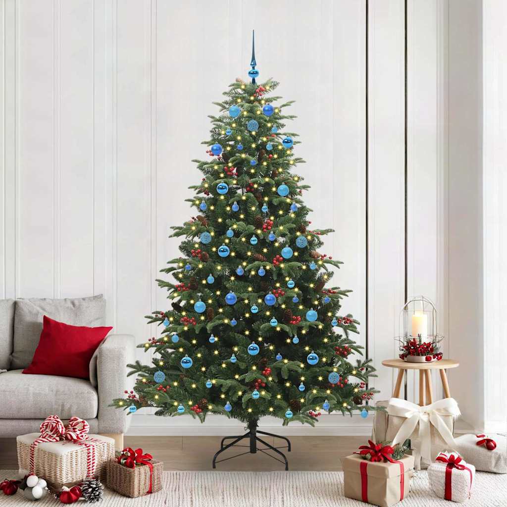 JUNG Vida Künstlicher Weihnachtsbaum mit 300 LEDs mit Ständer Grün 210 cm