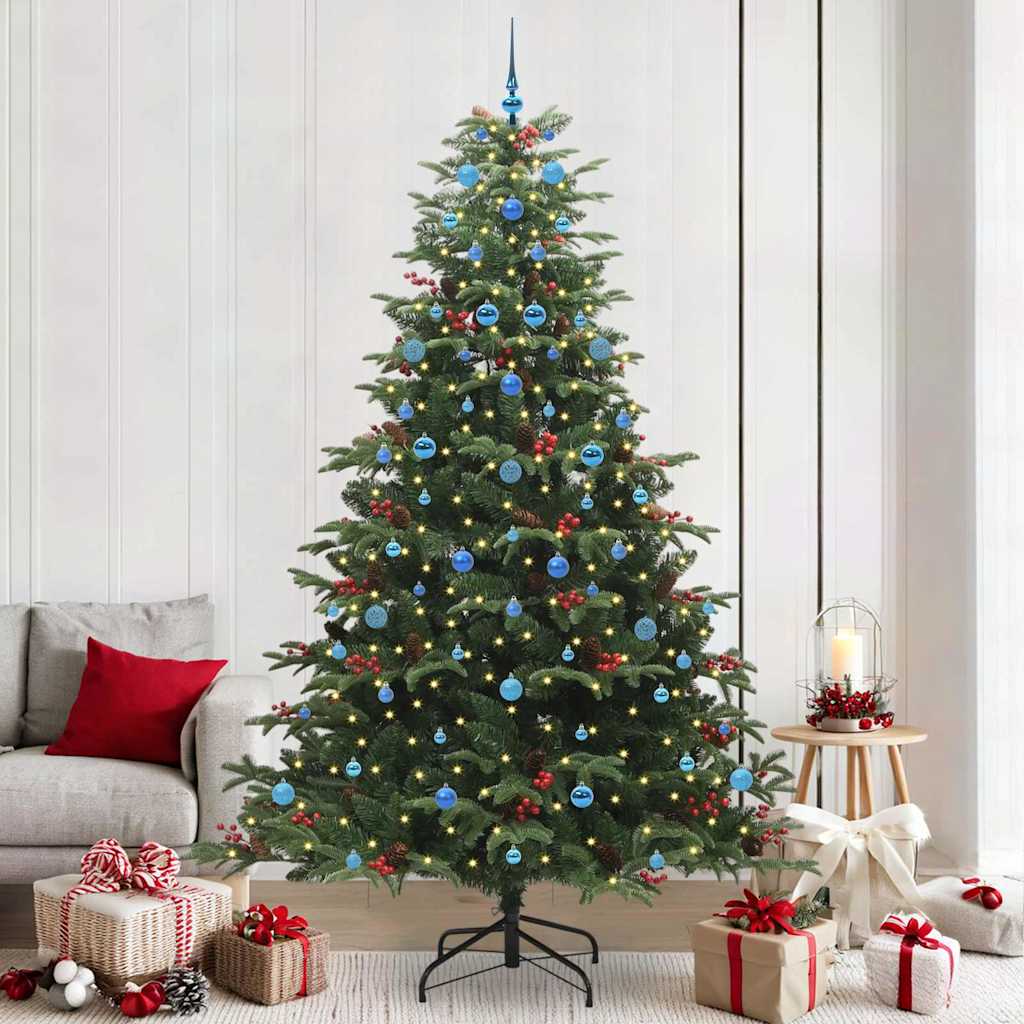 JUNG Vida Künstlicher Weihnachtsbaum mit 300 LEDs mit Ständer Grün 240 cm