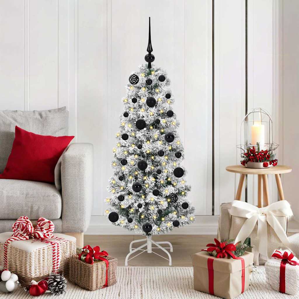 JUNG Vida Künstlicher klappbarer Weihnachtsbaum Grün und Weiß 120 cm