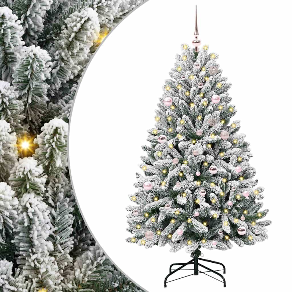 JUNG Vida Künstlicher Weihnachtsbaum Grün und Weiß 150 cm PVC und Metall