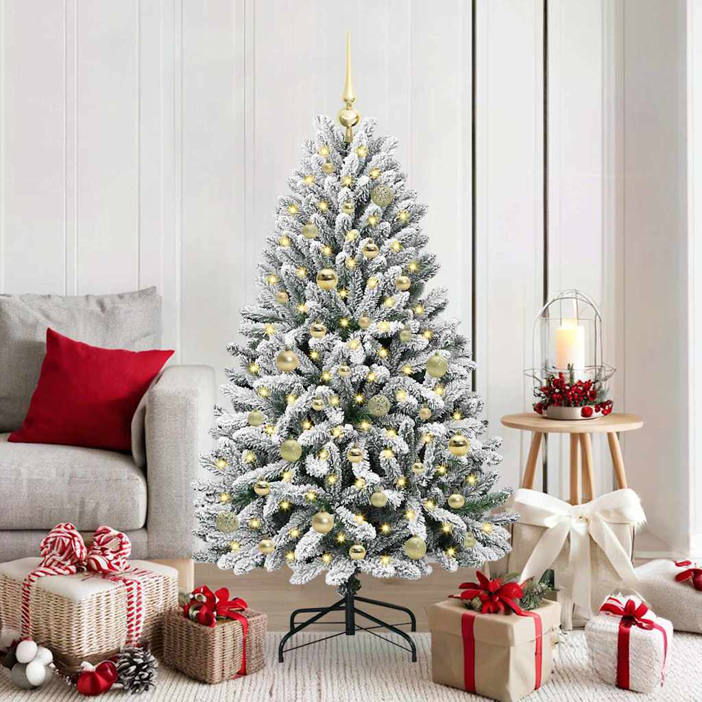 JUNG Vida Künstlicher Weihnachtsbaum Grün und Weiß 150 cm PVC und Metall
