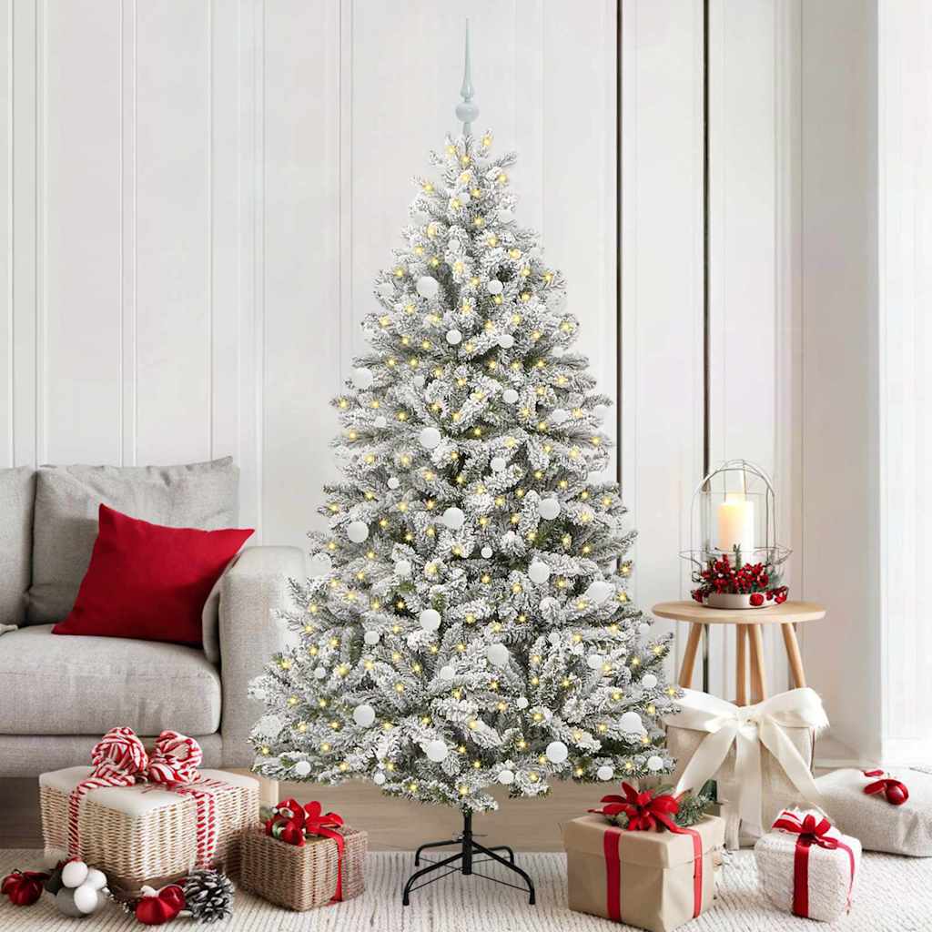 JUNG Vida Künstlicher Weihnachtsbaum Grün und Weiß 180 cm PVC und Metall