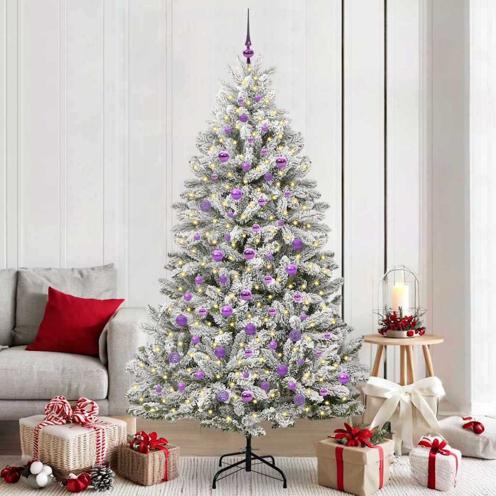 JUNG Vida Künstlicher Weihnachtsbaum Grün und Weiß 210 cm PVC und Metall